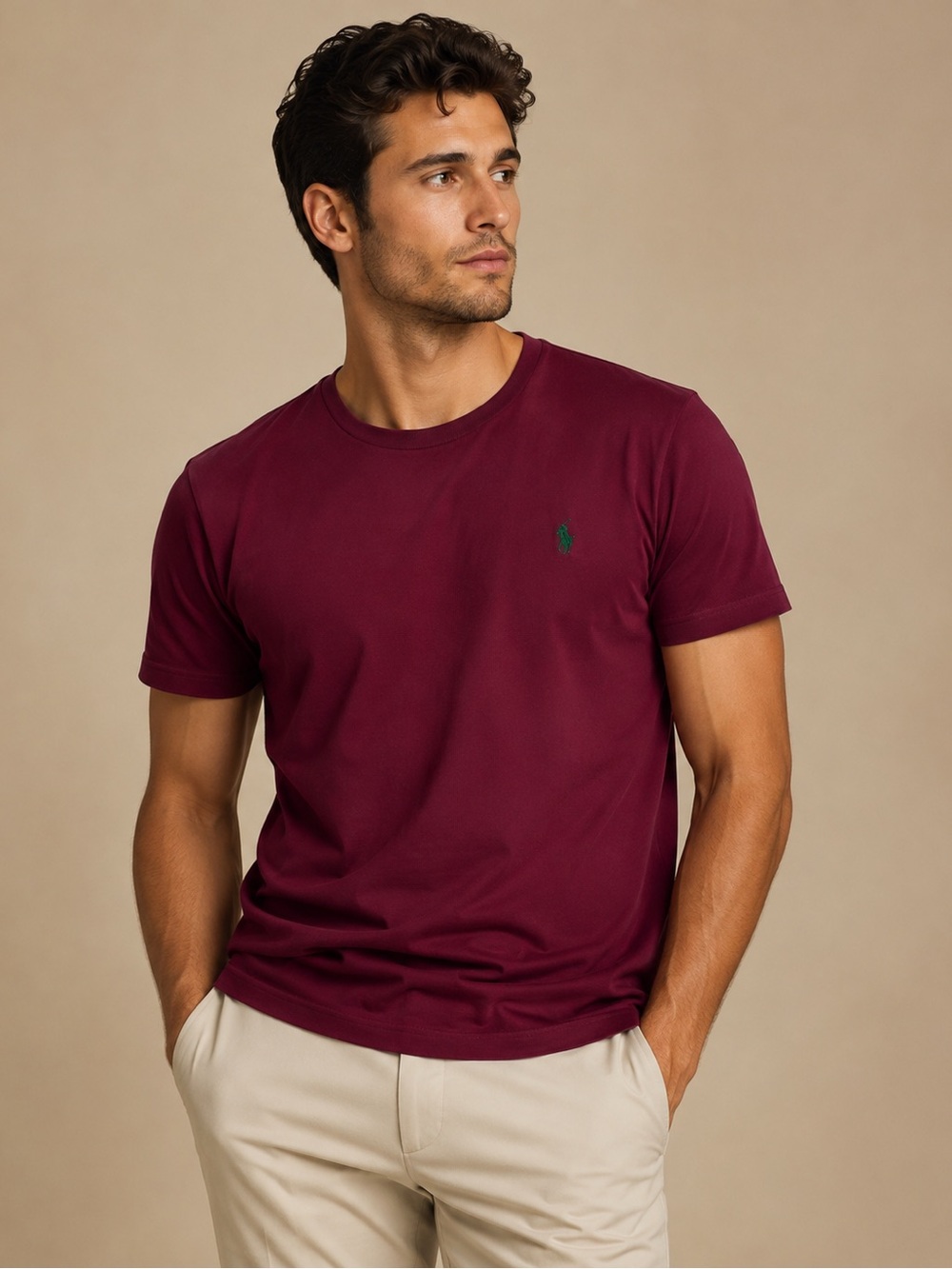 Polo Ralph Lauren Burgundy Classic T-Shirt Men’s Medium Pony Logo